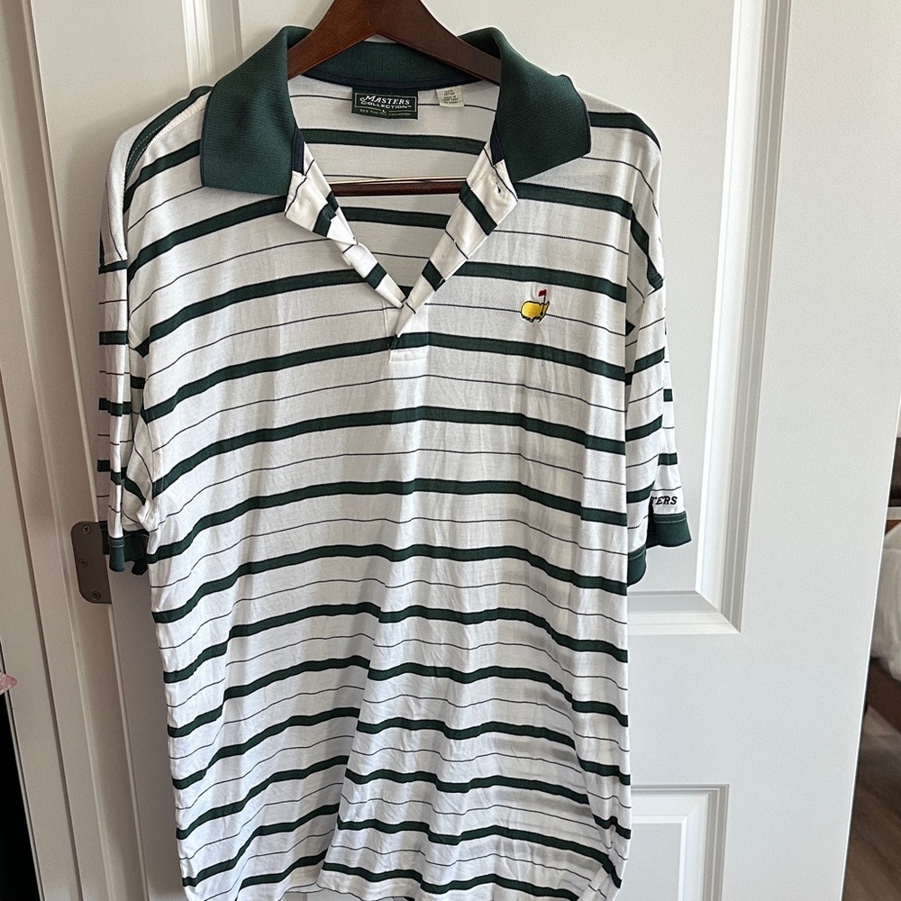 Masters collection Green and White Polo Shirt